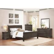 Mayville Sleigh Bedroom 4Pc Set - Stained Grey